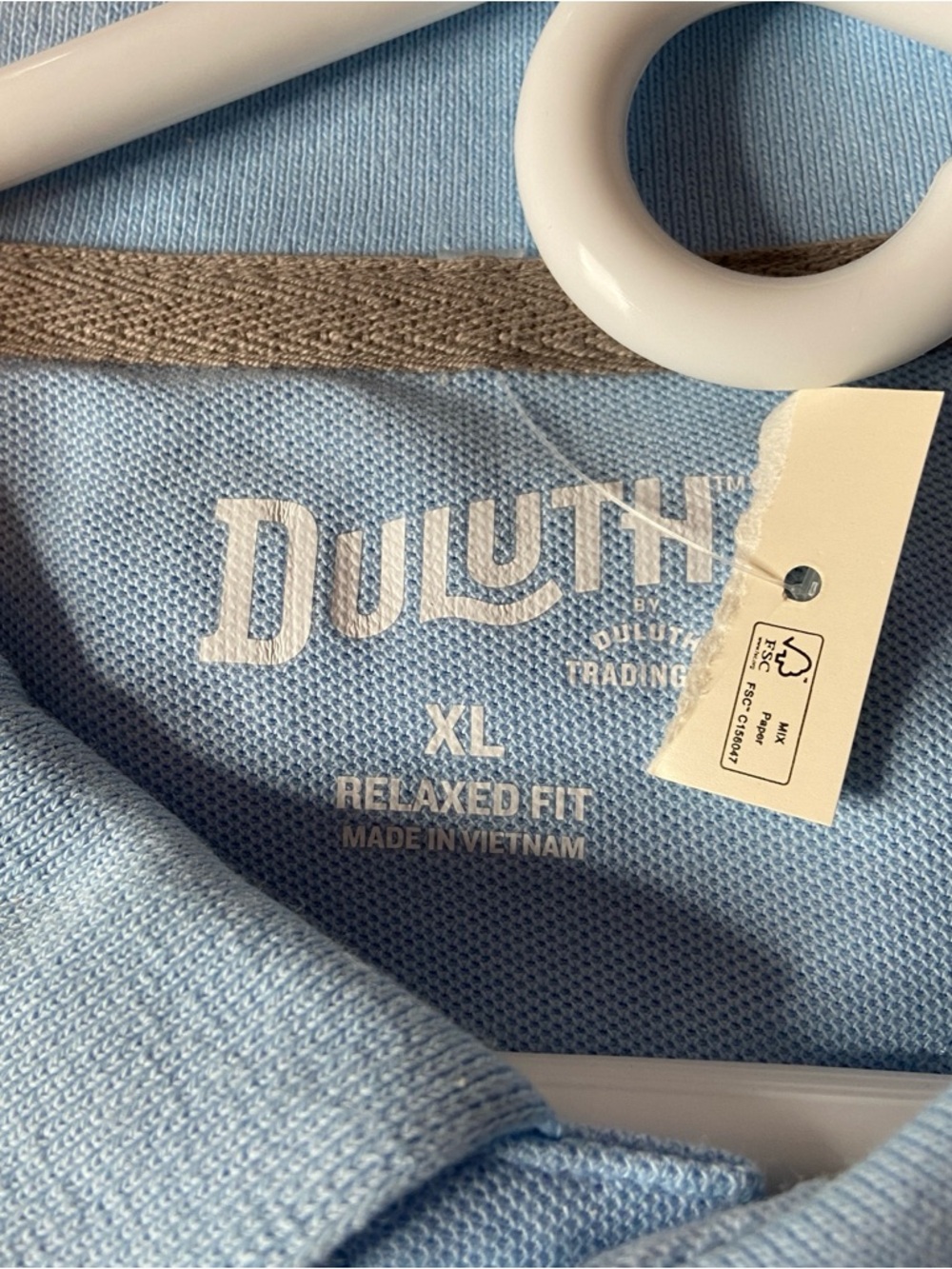Duluth Trading Light Blue Polo - XL Relaxed Fit